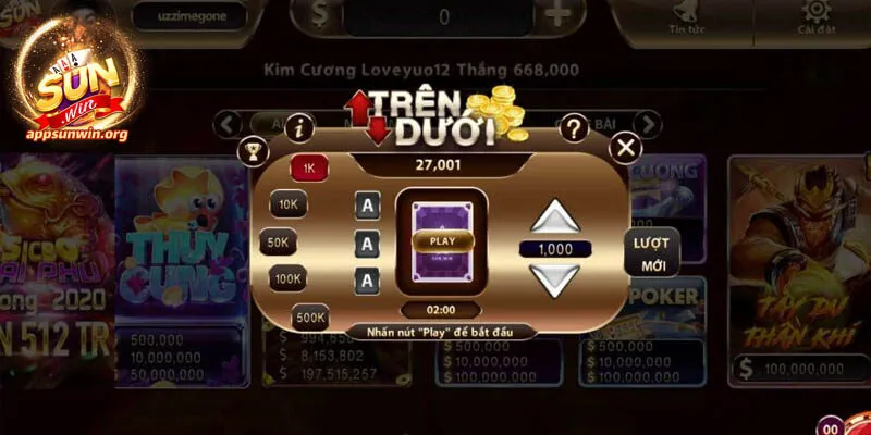 Giới thiệu game trên dưới Sunwin